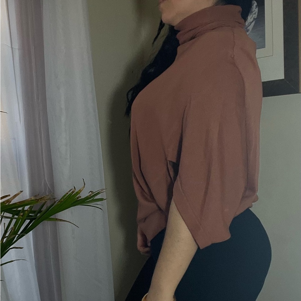 UKASTYLE TOP PONCHO STYLE SIZE M BROWN - Picture 5 of 15